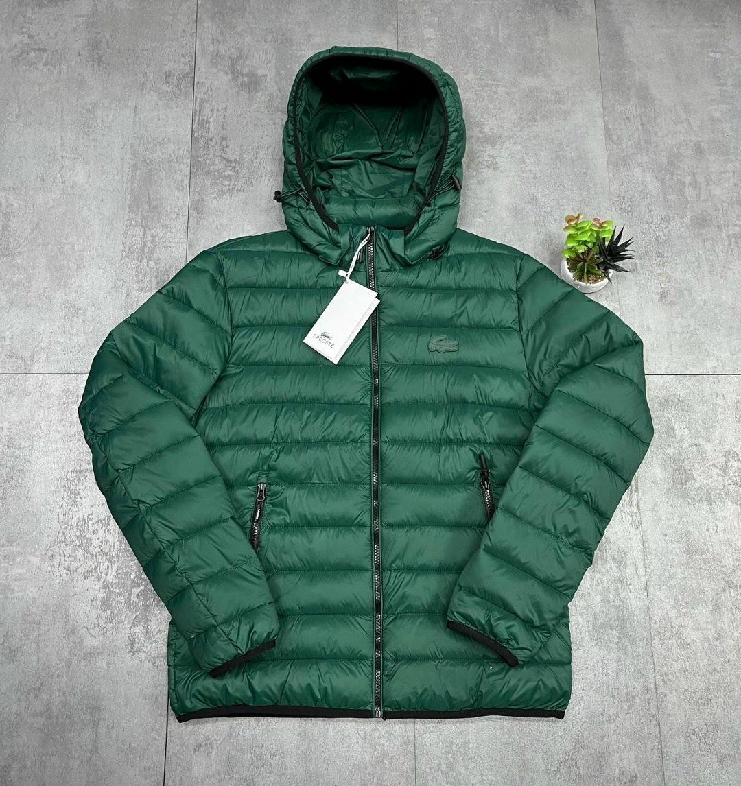куртка lacoste,демисезонная куртка,пуховик lacoste,зеленый пуховик,пуховик лакост