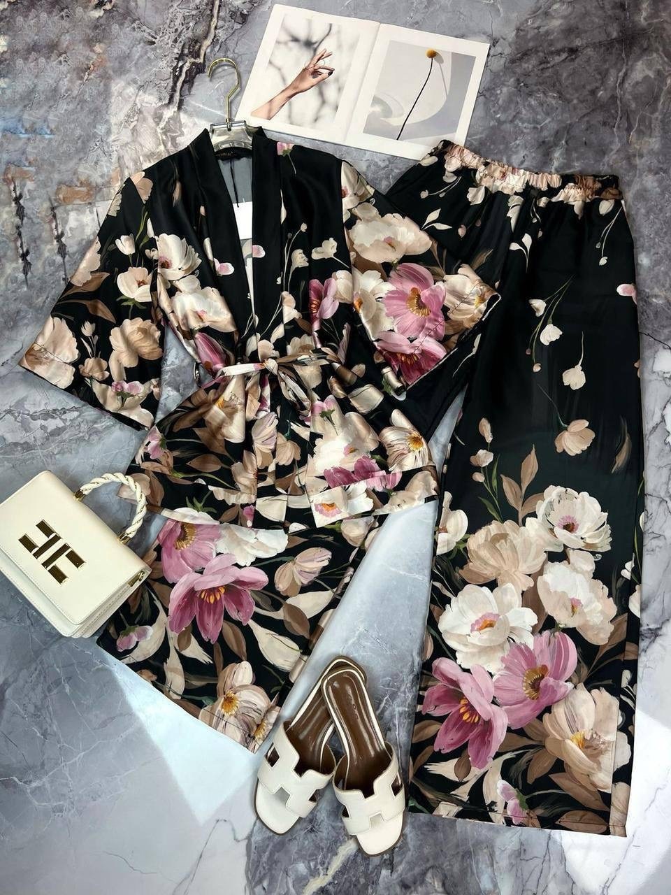 шелковый костюм,домашняя одежда для женщин,летние костюмы,шелковая пижама,красивые костюмы
