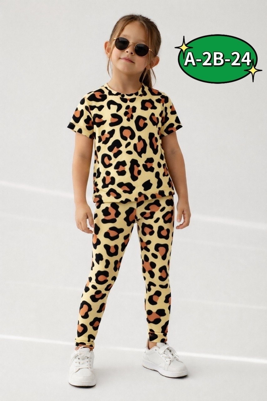 леопардовые костюмы,костюм для девочек,летний костюм для девочек,костюм детский,