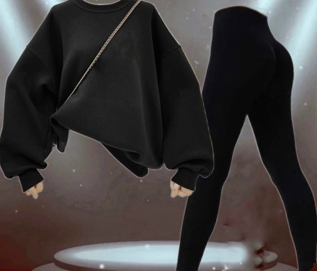 костюм женский,костюм худи,костюм повседневный женский,костюм со свитшотом,лосины с толстовкой оверсайз