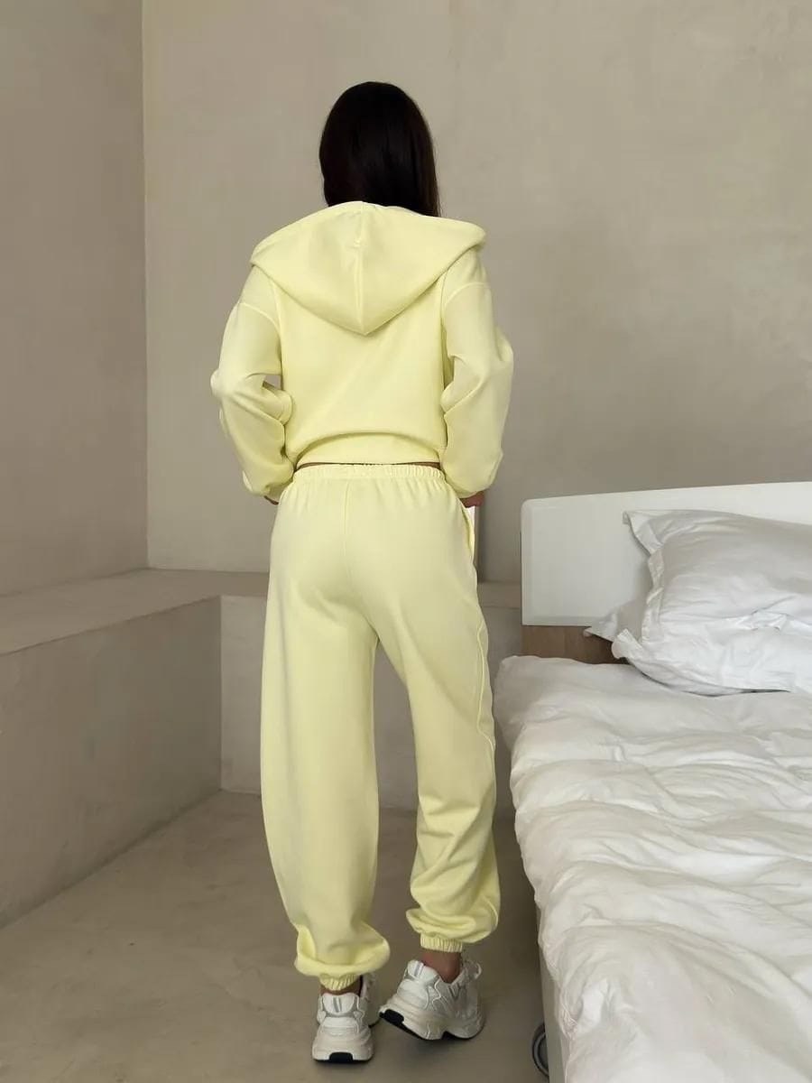 костюм спортивный со штанами джоггеры и зип худи micca цвет черный,спортивные костюмы на флисе,костюм спортивный женский,костюм спортивный со штанами джоггеры и зип худи micca,костюм спортивный