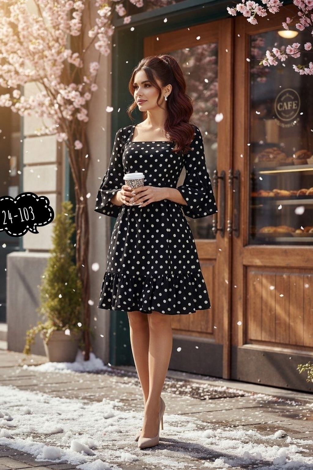 платье женское,платье,платье в горошек,платье для полных,женское платье в горошек