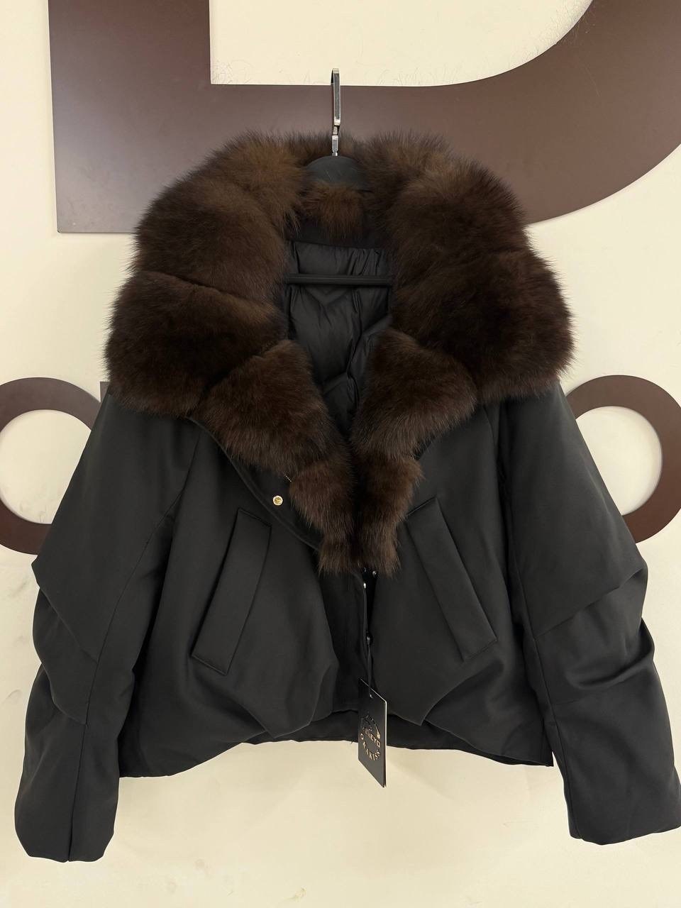 пуховик с натуральным мехом,куртка с мехом,женский пуховик,короткий пуховик,куртка женская с мехом