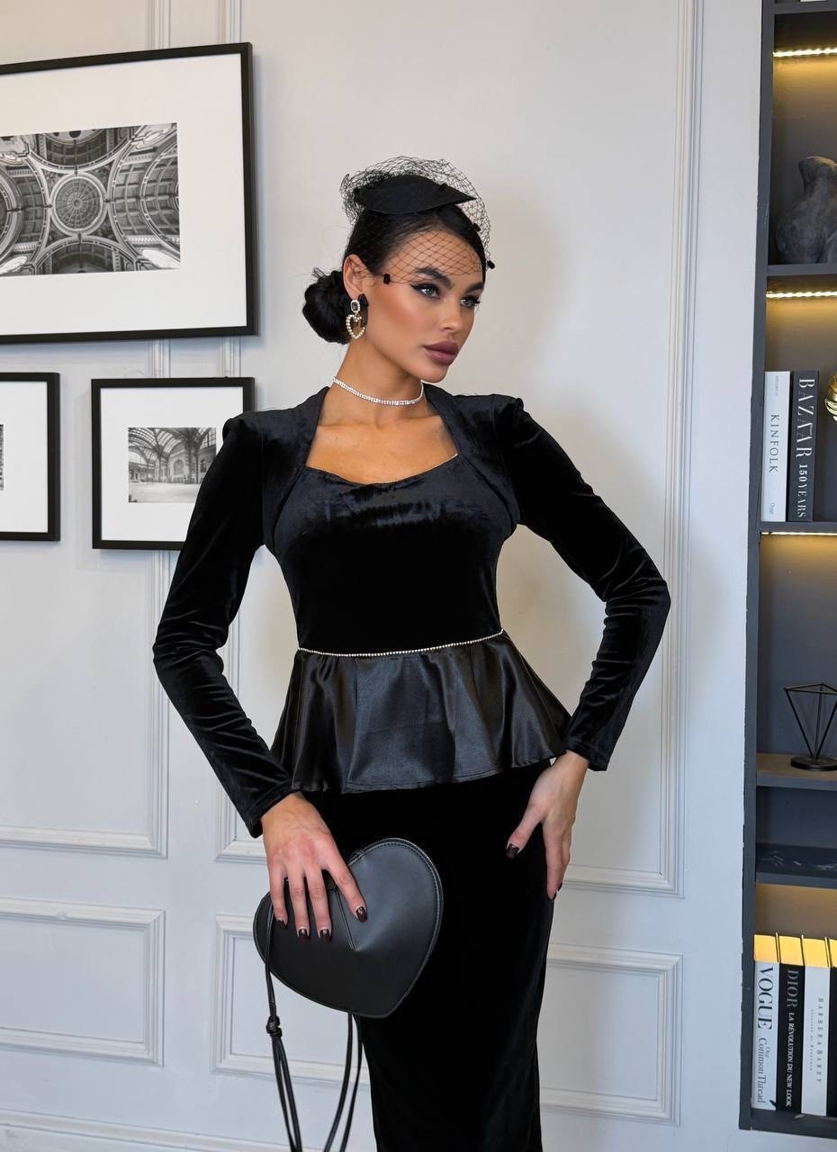 черное бархатное платье для женщин,костюм бархатный юбка,велюровый костюм с юбкой,женский костюм "мадам",элегантные женщины бархат контрастные мини -плать
