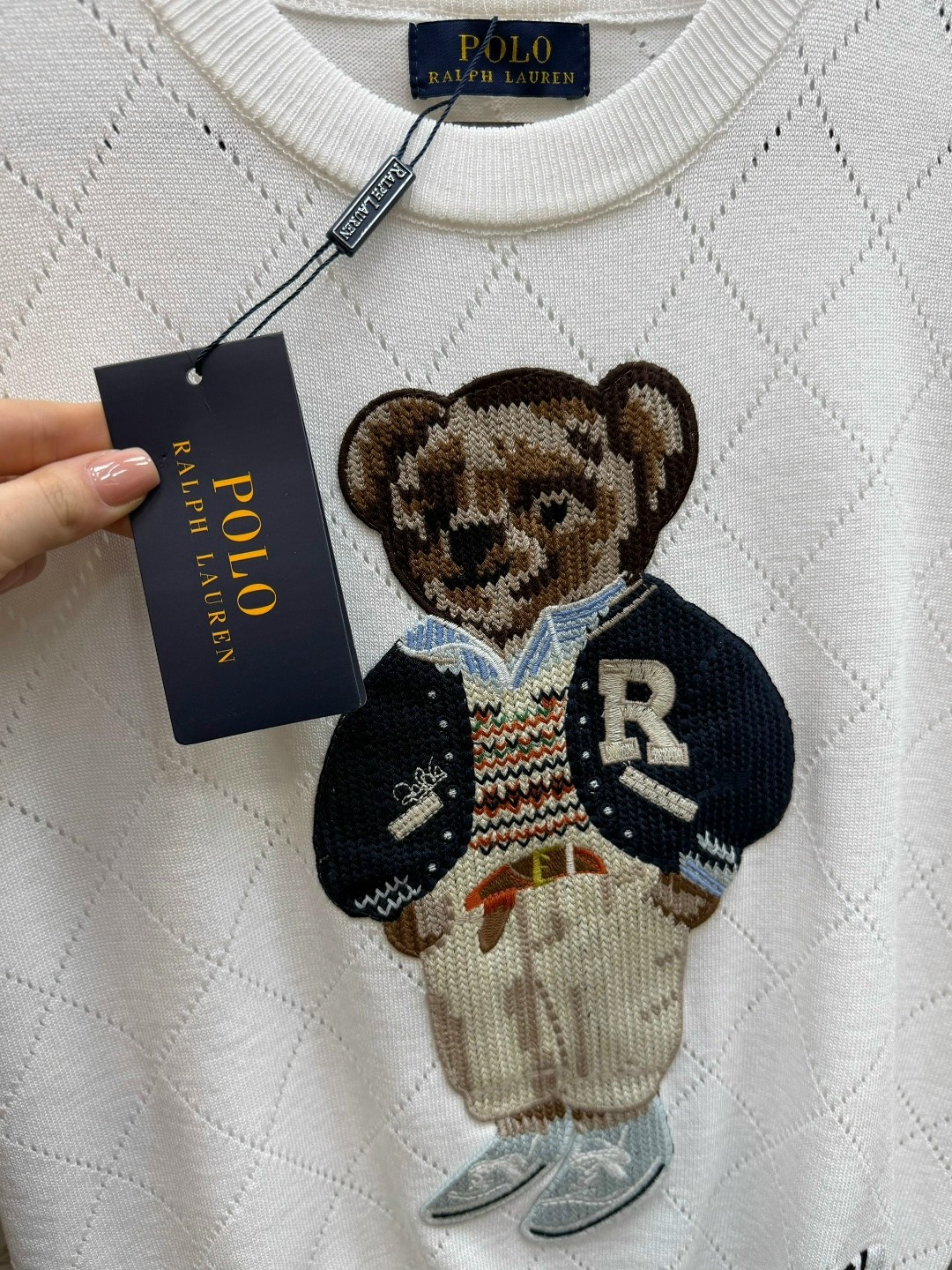 джемпер с мишкой,ральф лорен одежда с мишкой,ральф лорен одежд м мишкой,кофта ральф лорен,свитер с вышивкой