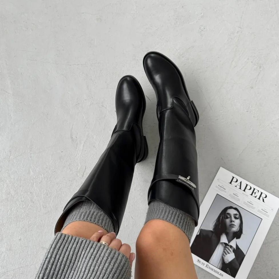 женские сапоги,сапоги hermes,сапоги трубы женские,сапоги трубы,милана сапоги женские