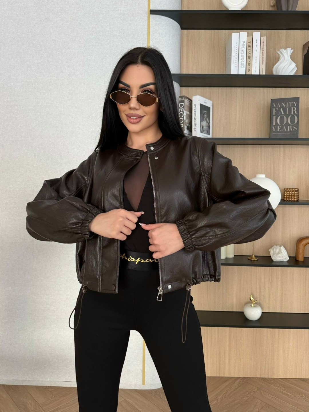 женская кожаная куртка,кожаная куртка,стильная куртка,куртка из экокожи,куртка бомбер из экокожи emberens