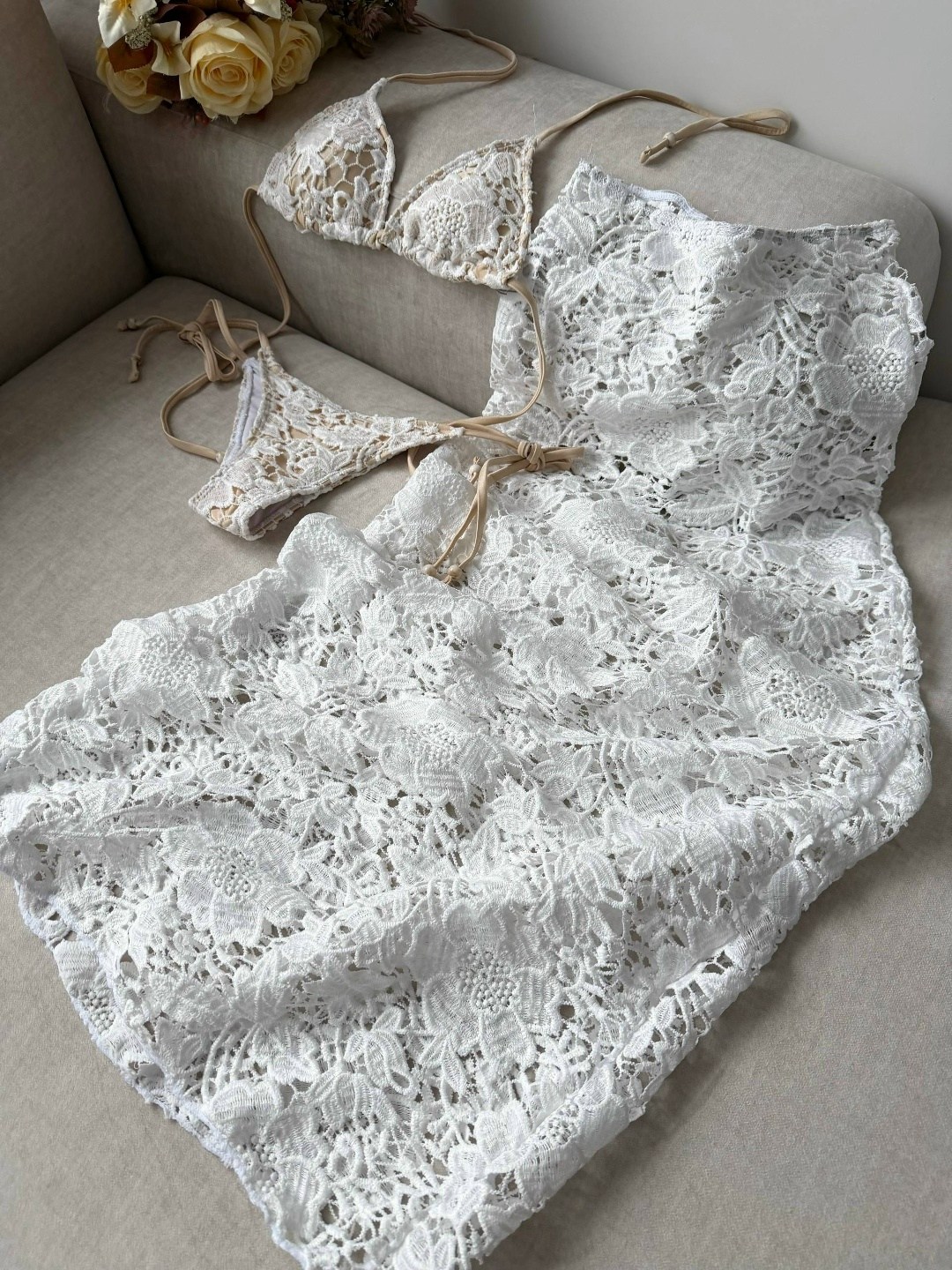 пляжная мода,пляжная одежда,пляжное платье,пляжный наряд,кружевной купальник