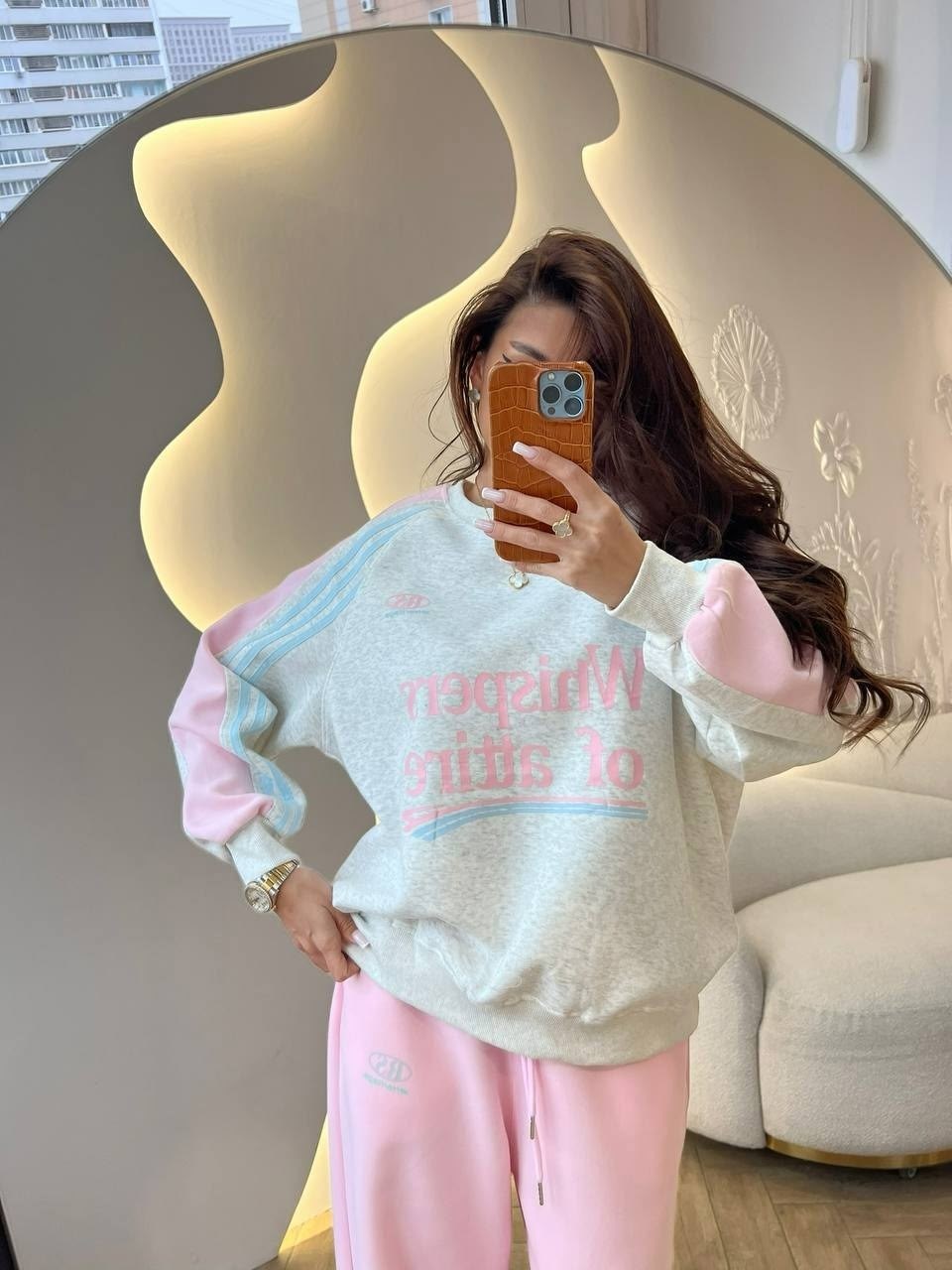 женские костюмы оверсайз,костюм со свитшотом,свитшот и брюки,спортивный костюм оверсайз,спортивный женский костюм