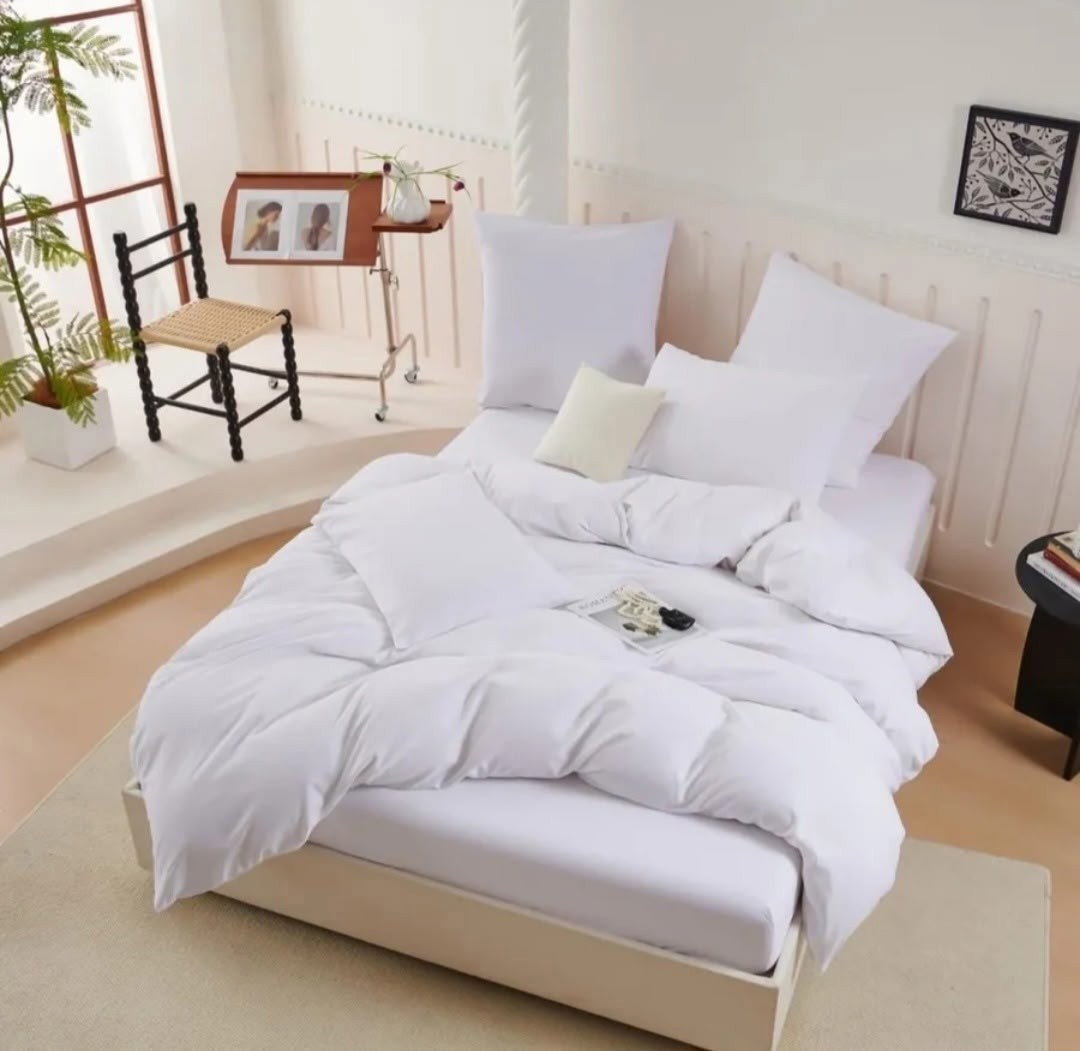 комплект постельного белья,сатин для постельного белья,полутороспальный комплект постельного белья,комплект постельного белья mency,белое постельное белье