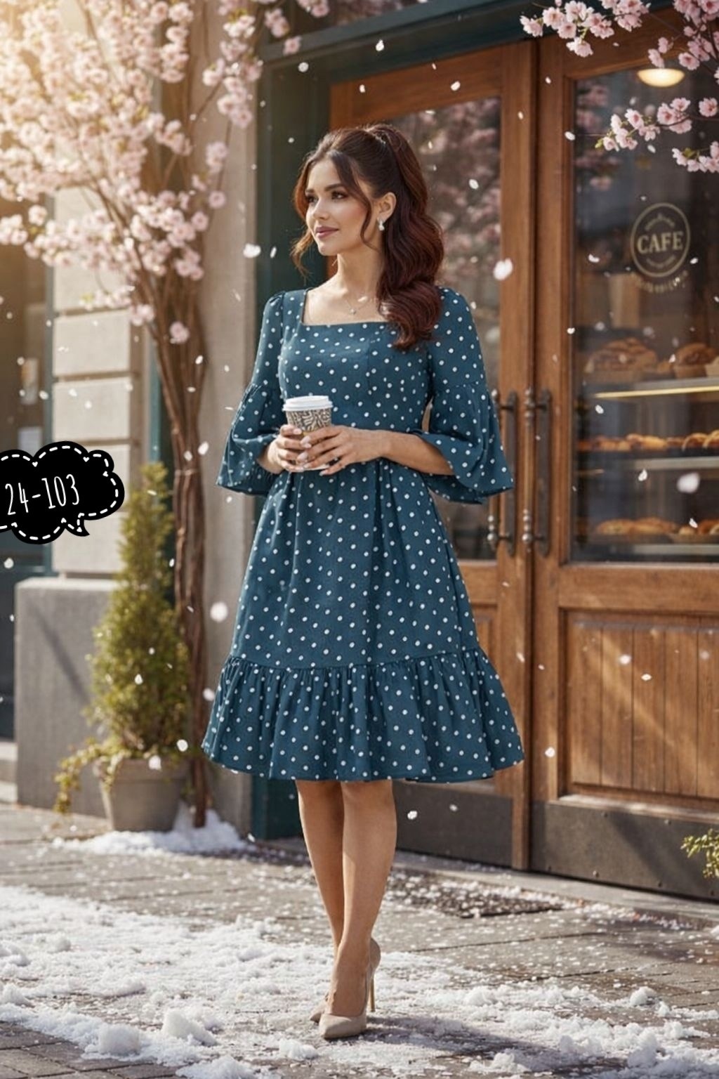 платье женское,платье,платье в горошек,платье для полных,женское платье в горошек