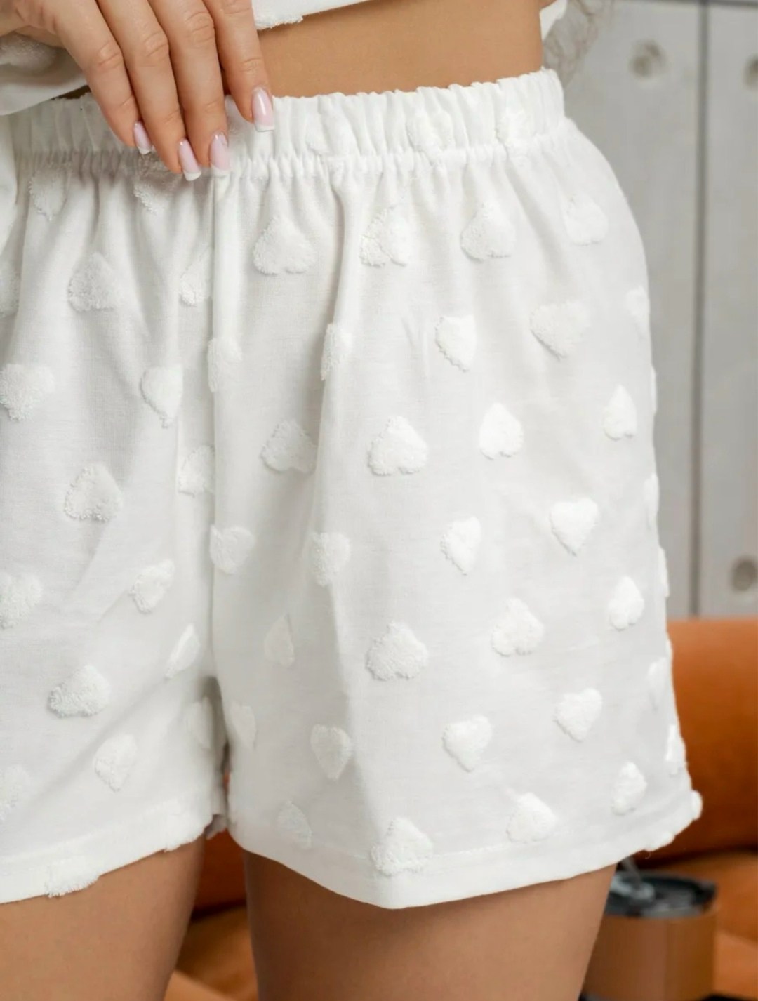 белая кофта,женская кофта,трикотаж с любовью,белые сердечки,джемпера женские