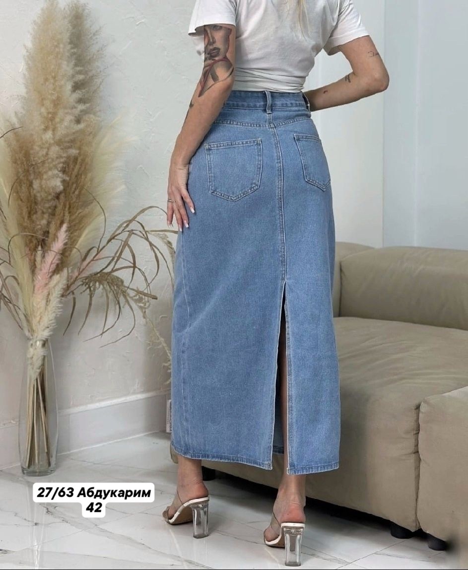 юбка джинсовая миди с разрезом спереди gee,юбка джинсовая миди с разрезом спереди gunikstyle,юбка миди джинсовая с разрезом спереди ниже колен,джинсовая юбка,джинсовая юбка миди