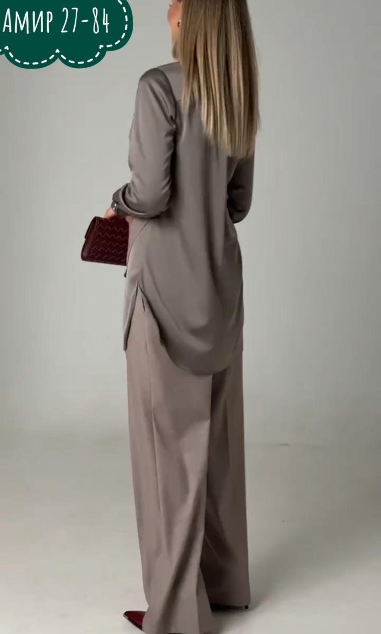 брючный костюм,женский брючный костюм,комплект брючный,костюм брючный 149 серый temper,костюм с брюками