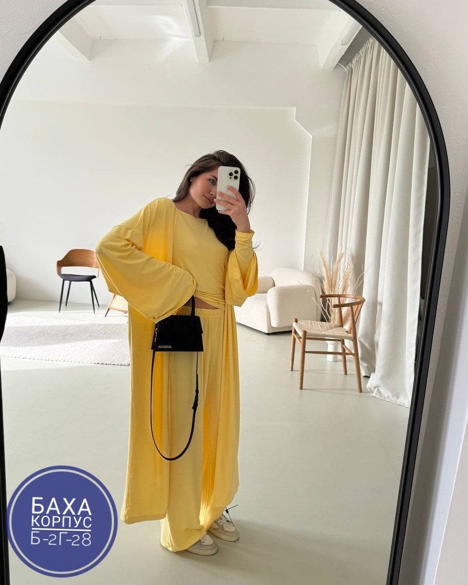 женский кардиган, топ и брюки,стильные костюмы,костюм женский,комплект одежды mooсie,летние костюмы