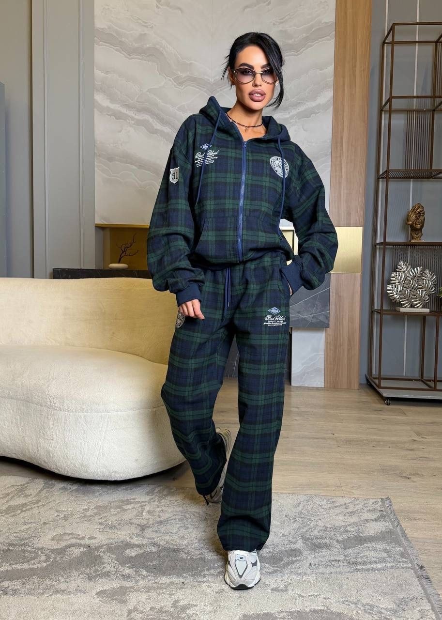 стильная кофта,костюм,женский костюм на флисе,спортивный костюм в клетку,куртка в клетку