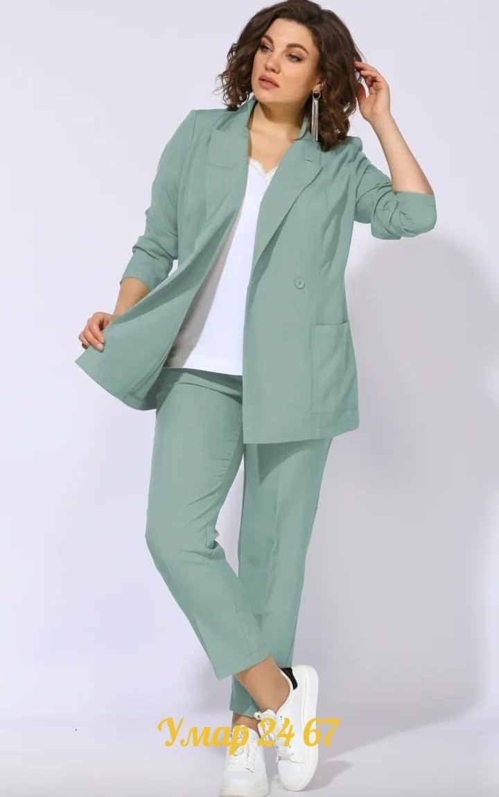 брючный костюм мятного цвета женский,брючный костюм женский,бирюзовый костюм женский брючный,женский брючный костюм двойка,костюм женский