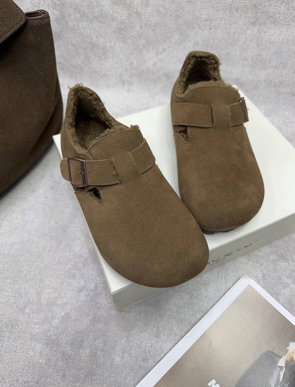 ,сабо birkenstock,биркеншток london,замшевые меховые биркенштоки лоферы lihome цвет бежевый,замшевые меховые биркенштоки лоферы lihome 259276438