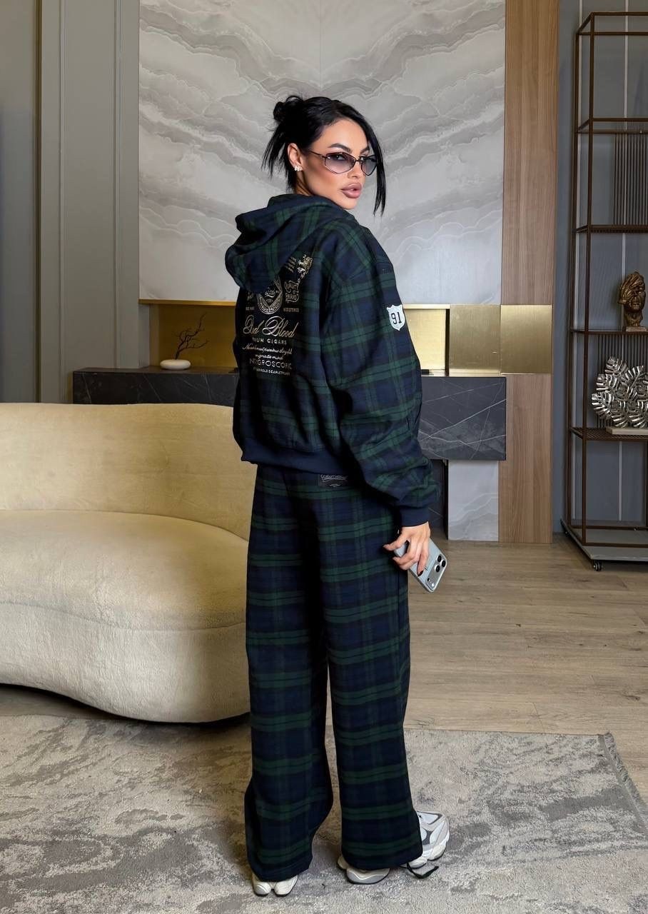 стильная кофта,костюм,женский костюм на флисе,спортивный костюм в клетку,куртка в клетку