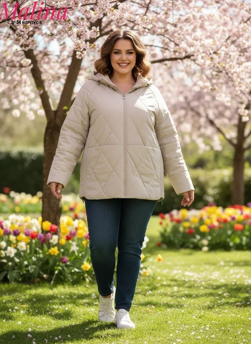 женская демисезонная куртка,демисезонная куртка,куртка женская,куртка стеганая демисезонная с капюшоном больших размеров amalia&r,куртка