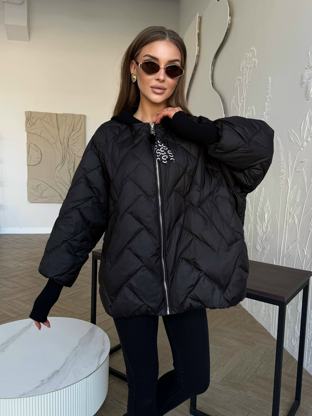 куртка стеганая оверсайз с капюшоном okxana utova brand,куртка стеганая оверсайз с капюшоном okxana utova brand 280179549,куртка оверсайз с капюшоном осенняя okxana utova brand,куртка женская,куртка о