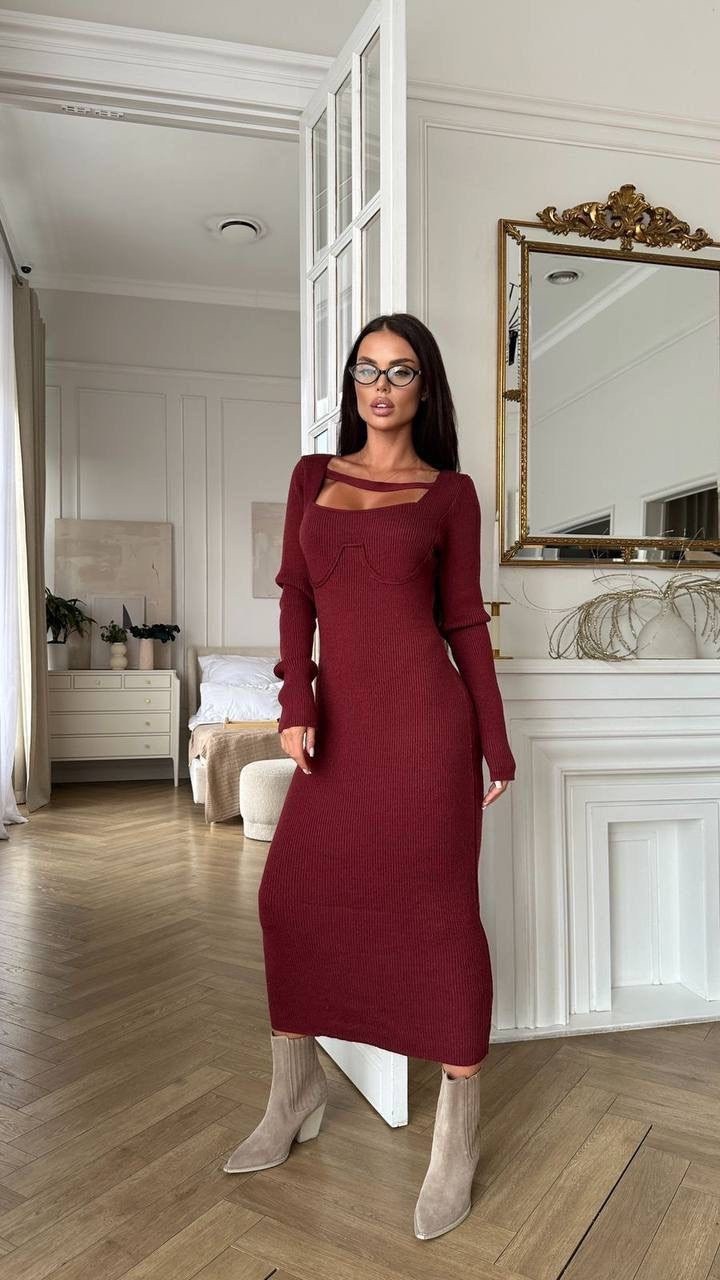 платье вязаное трикотажное лапша для офиса glamoda,женское платье лапша,платье вязаное трикотажное лапша для офиса glamoda цвет бордовый,платье лапша бордового цвета,бордовое платье