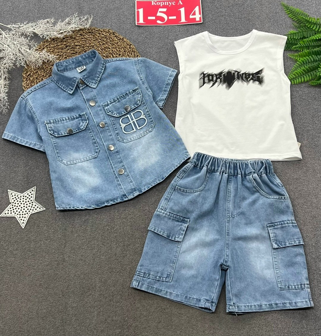 джинсовый костюм для мальчика,костюм джинсовый,джинсовый жилет,одежда для мальчика,джинсовые шорты для мальчика