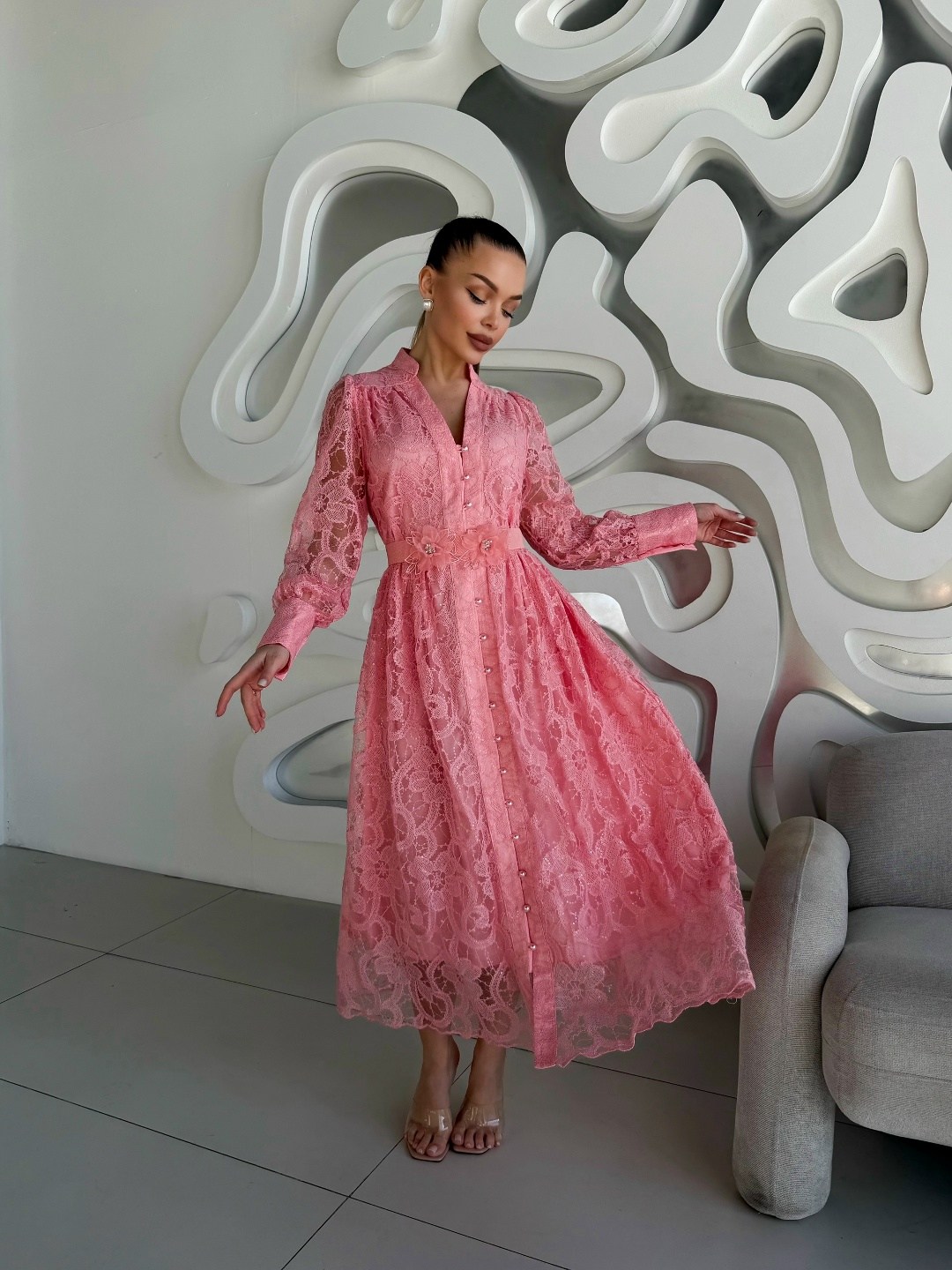 модное платье,кружевное платье,платье,женское платье,платье пудровое