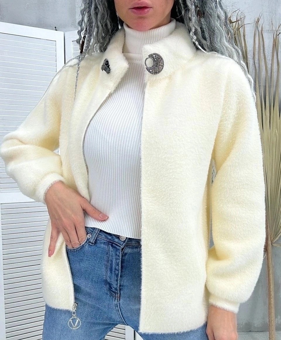 теплая кофта на молнии,куртка из альпаки,кардиган альпака,куртка альпака,теплая кофта