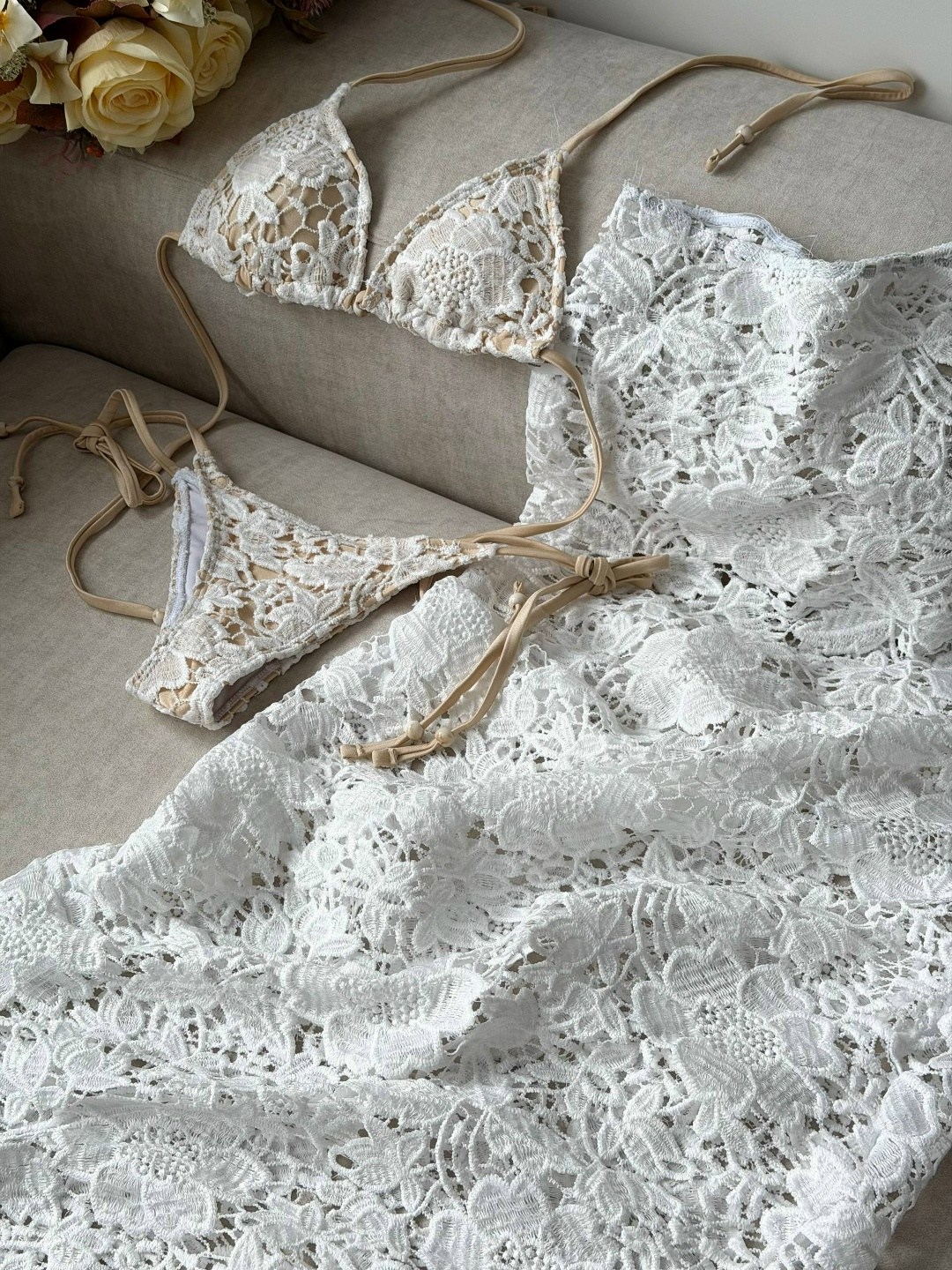 пляжная мода,пляжная одежда,пляжное платье,пляжный наряд,кружевной купальник