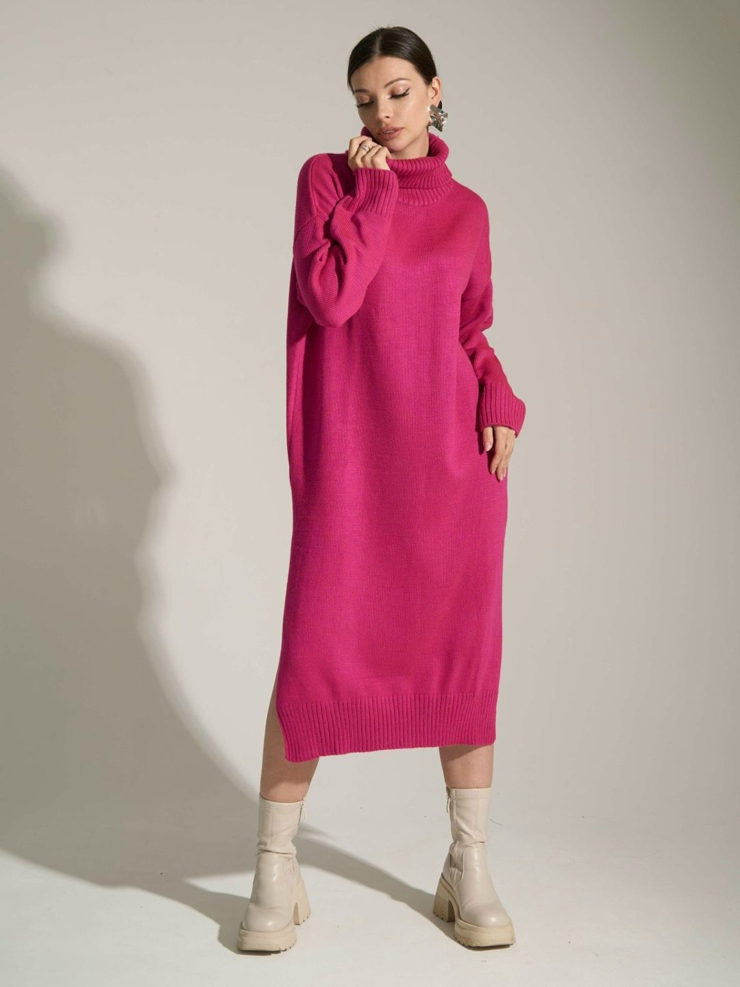 платье вязаное розовое,вязаное платье,шерстяное платье,трикотажное платье,женское платье