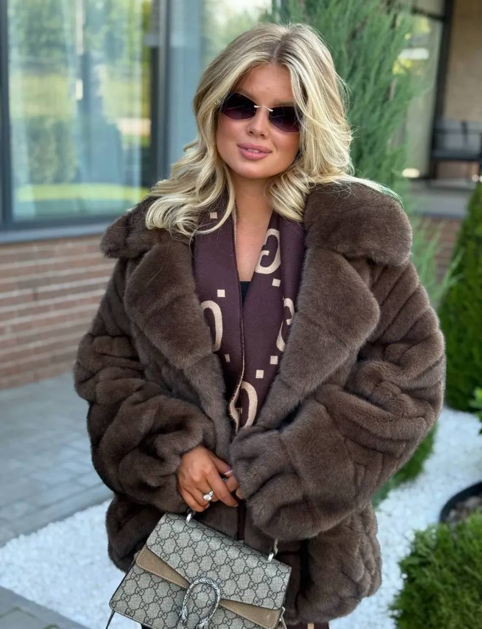 шуба из экомеха под норку city furs,шуба из эко меха,шуба из экомеха под норку city furs цвет коричневый,шуба соболь,норковая шуба