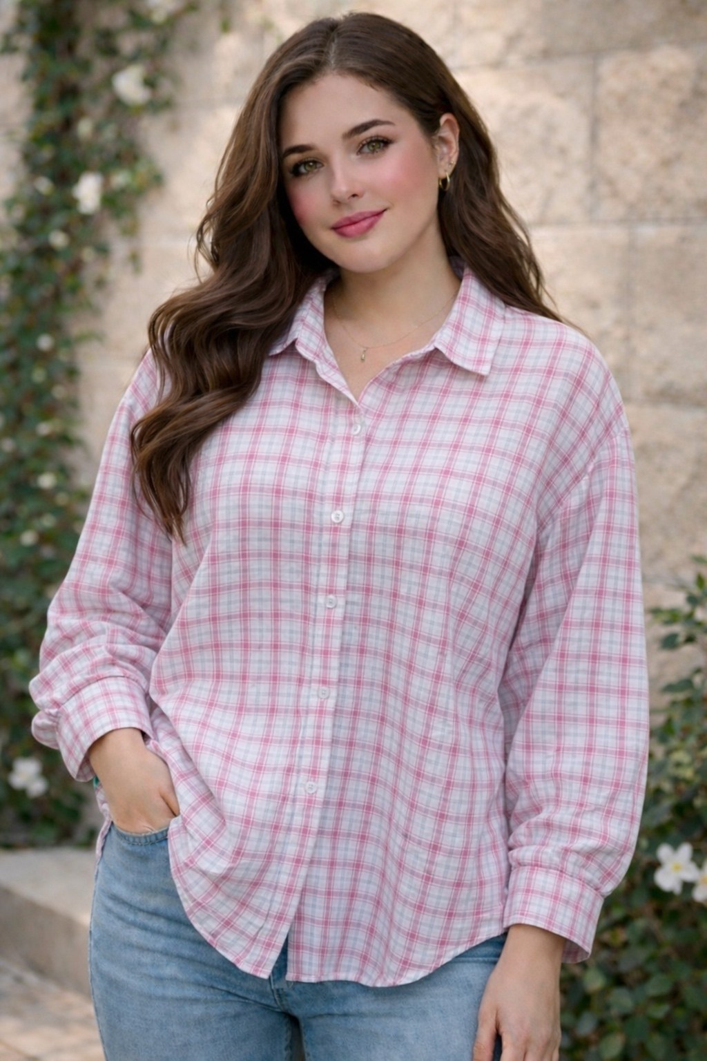 женская рубашка в клетку,женская рубашка,рубашка,рубашка свободная,рубашка клетка