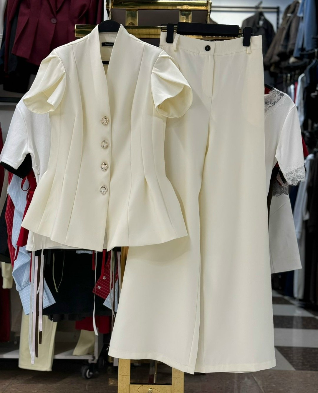 брючный костюм женский,брючный костюм,брючный костюм м-0497,брючный костюм с жилетом,классический женский брючный костюм