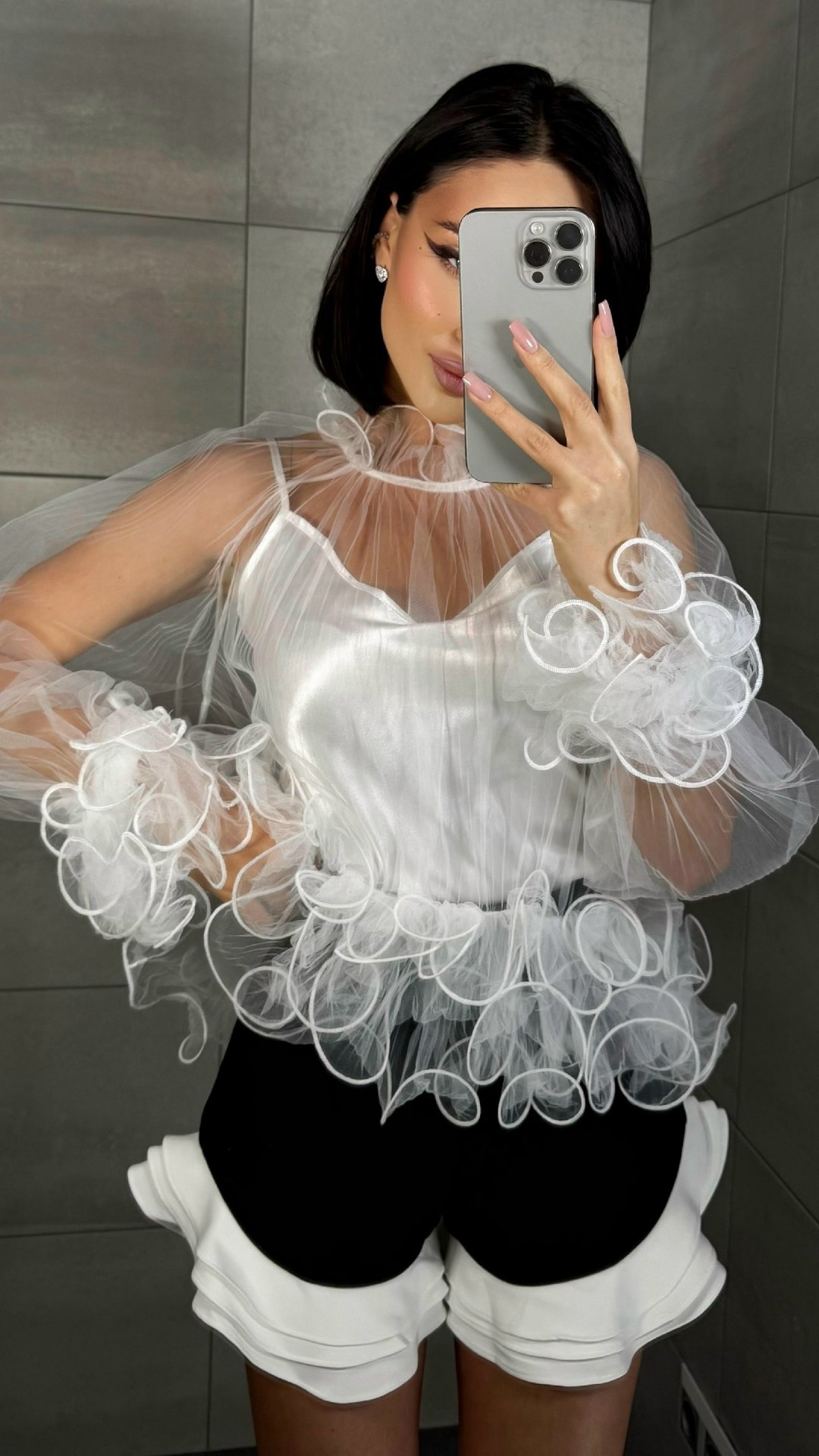 прозрачная блузка из органзы,прозрачная блузка сетка elena bogatova,блузка сетка,блузка в сетку прозрачная,прозрачная блузка