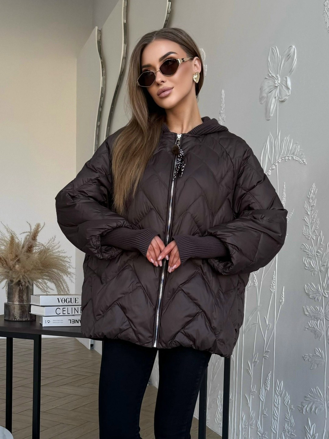 куртка стеганая оверсайз с капюшоном okxana utova brand,куртка стеганая оверсайз с капюшоном okxana utova brand 280179549,куртка оверсайз с капюшоном осенняя okxana utova brand,куртка женская,куртка о