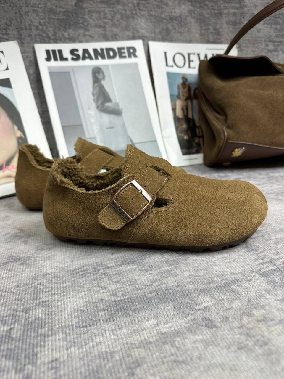 ,сабо birkenstock,биркеншток london,замшевые меховые биркенштоки лоферы lihome цвет бежевый,замшевые меховые биркенштоки лоферы lihome 259276438