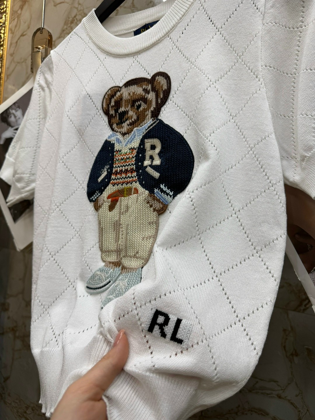 джемпер с мишкой,ральф лорен одежда с мишкой,ральф лорен одежд м мишкой,кофта ральф лорен,свитер с вышивкой