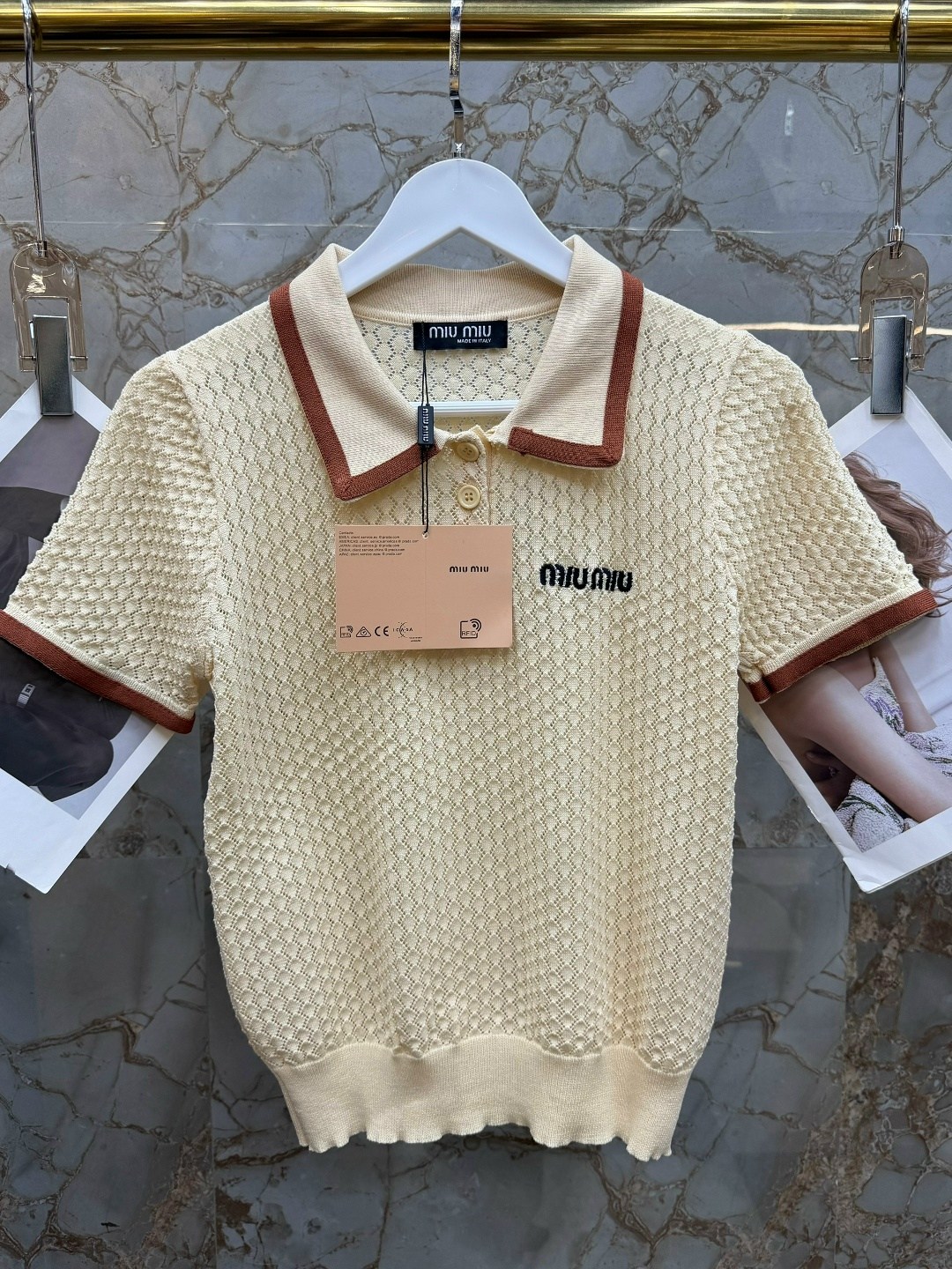 поло miu miu,женская кофта,кофта поло,брендовые вещи,женская кофточка