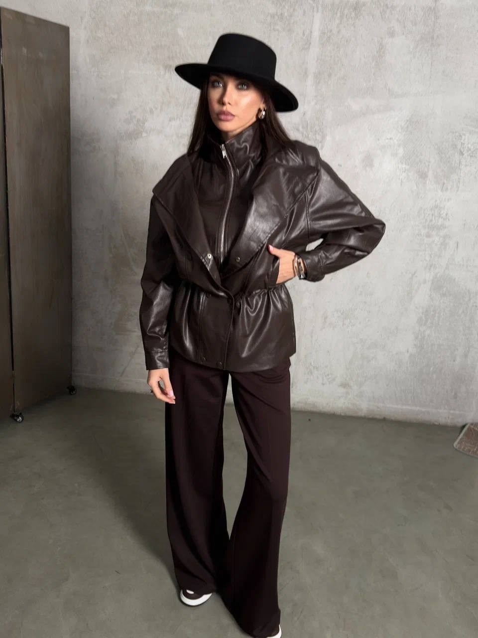 куртка оверсайз на кулиске из искусственной кожи,куртка оверсайз на кулиске из искусственной кожи zarina,куртка-косуха из искусственной кожи оверсайз zarina,куртка-косуха из искусственной кожи оверсай