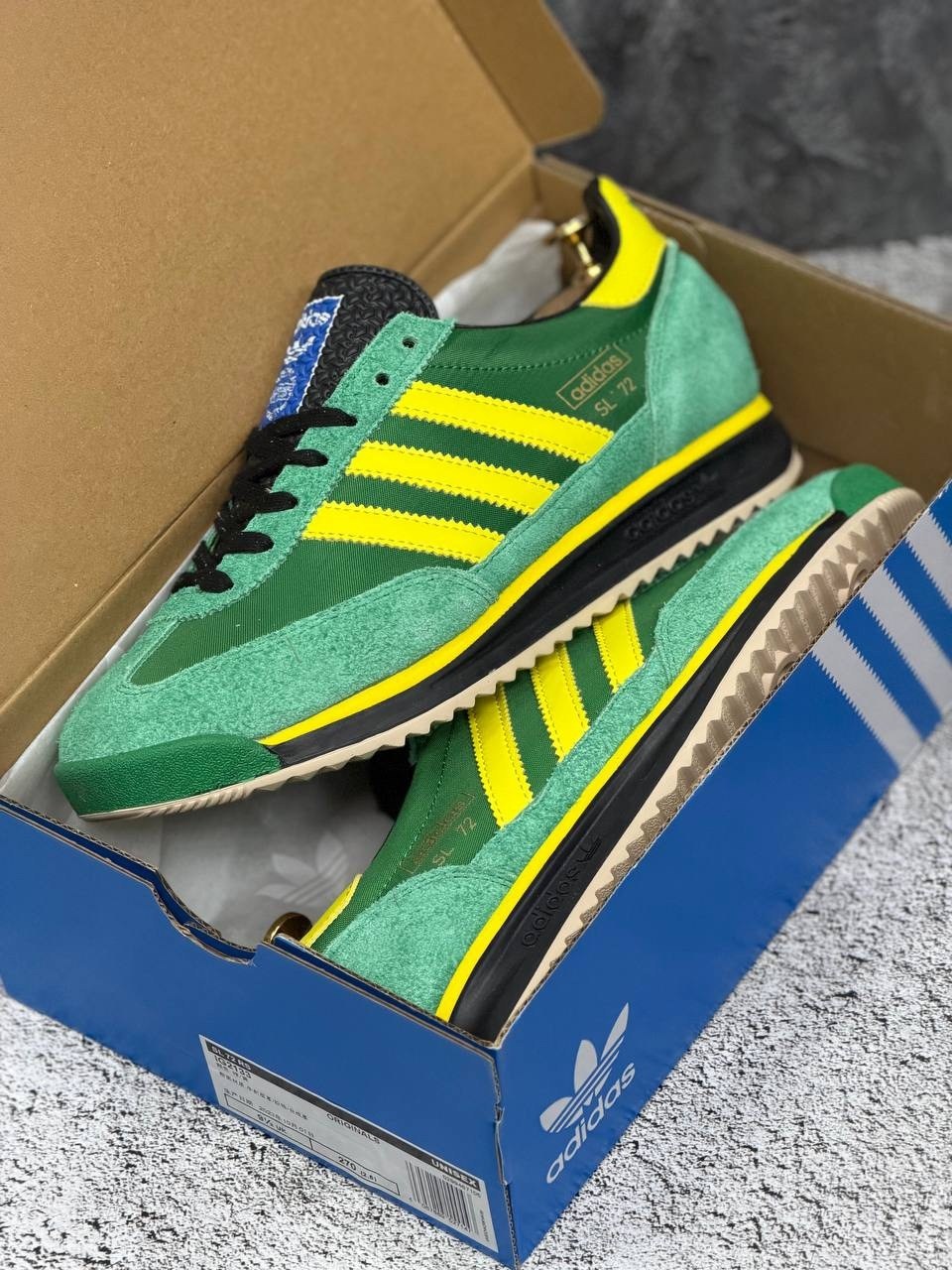 кроссовки adidas,кроссовки adidas originals sl72 retro sport в зеленом и желтом цвете,adidas originals кроссовки,повседневные кроссовки adidas originals sl72 retro sport в зеленом и желтом,зеленые кро