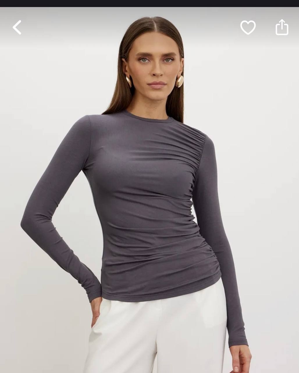 трикотажный топ,лонгслив женские,женские топы,лонгслив женский серый