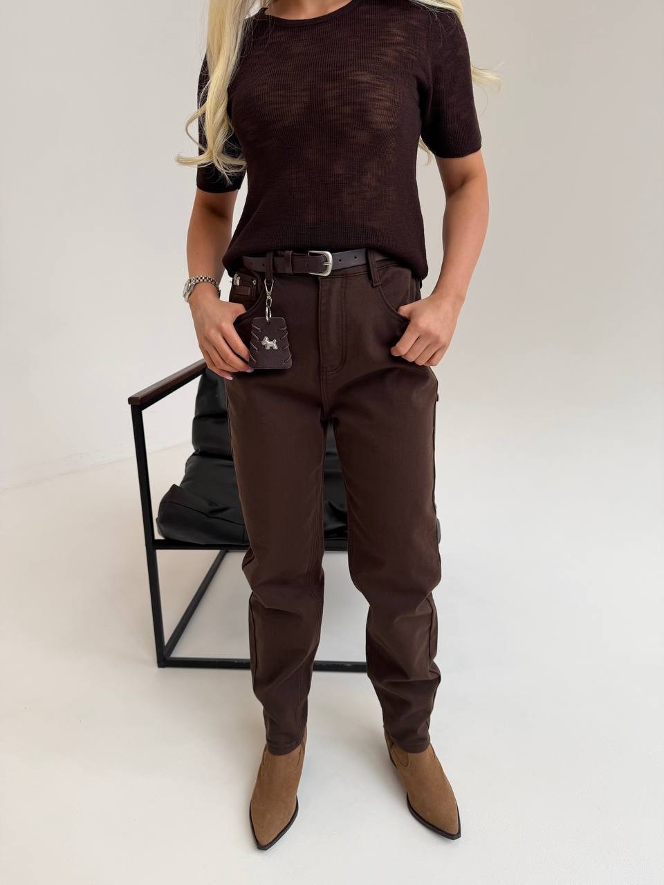 джинсы женские,джинсы мом,джинсы бананы женские,брюки джинсы,женские коричневые джинсы