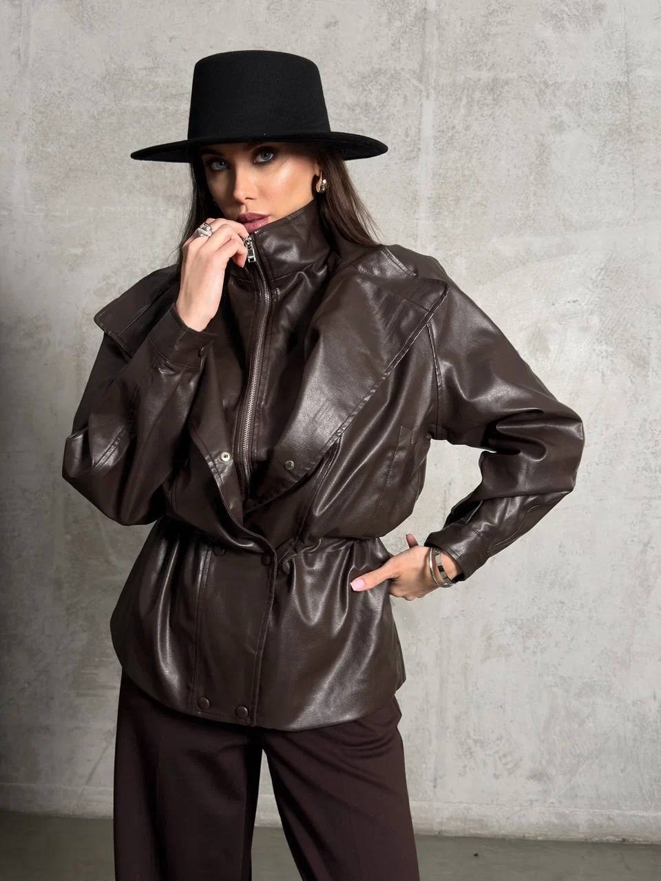 куртка оверсайз на кулиске из искусственной кожи,куртка оверсайз на кулиске из искусственной кожи zarina,куртка-косуха из искусственной кожи оверсайз zarina,куртка-косуха из искусственной кожи оверсай