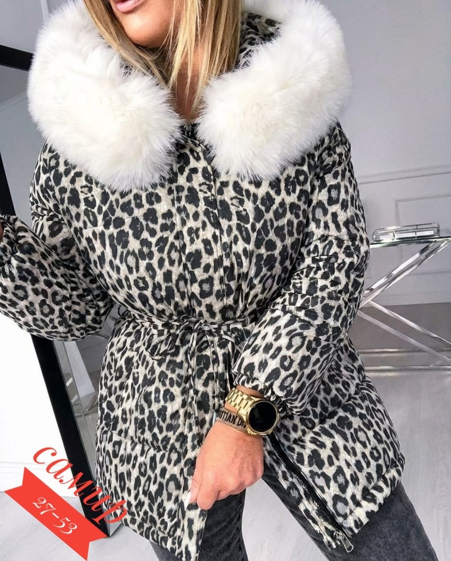 леопардовый пуховик,женская зимняя куртка,куртка пуховик леопардовая легкая maximum luxury,куртка с капюшоном,женская куртка