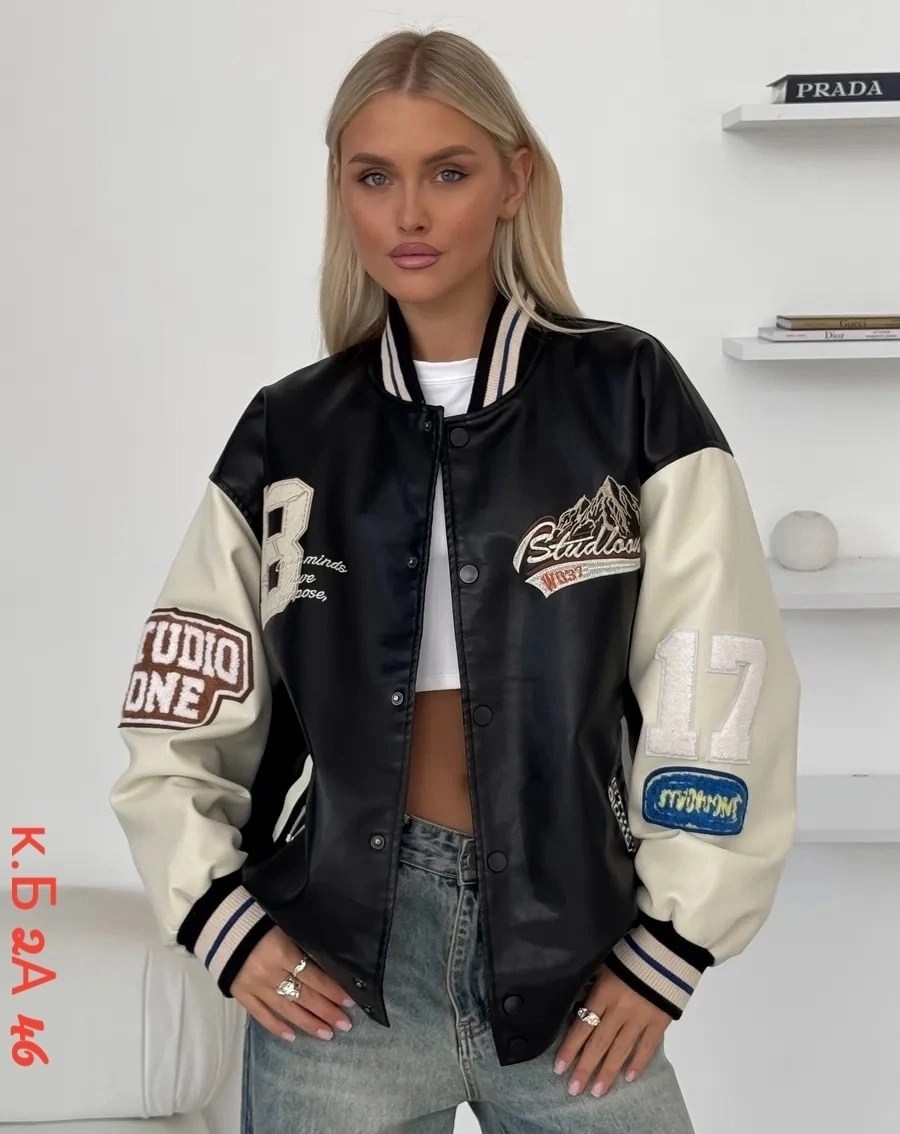 бомбер оверсайз куртка из экокожи c&h style,бомбер кожаный с нашивками,бомбер оверсайз куртка,бомбер кожаный,куртка бомбер y2k оверсайз из экокожи pa&bn fashion