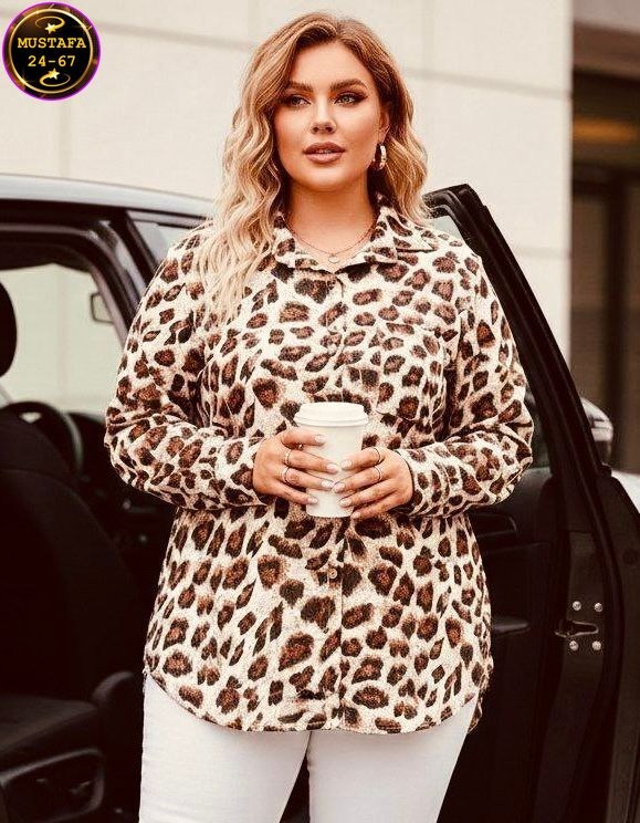 clasi рубашка больших размеров леопардовый принт shein,блузка леопардовая,леопардовая рубашка,женская рубашка с леопардовым принтом,рубашка больших размеров леопардовый принт shein мультиколор