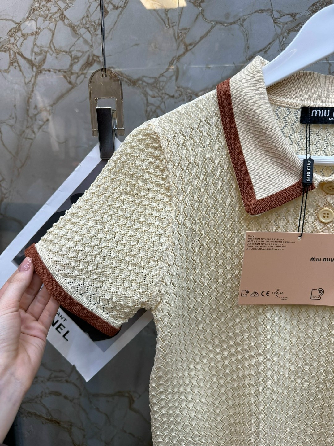 поло miu miu,женская кофта,кофта поло,брендовые вещи,женская кофточка