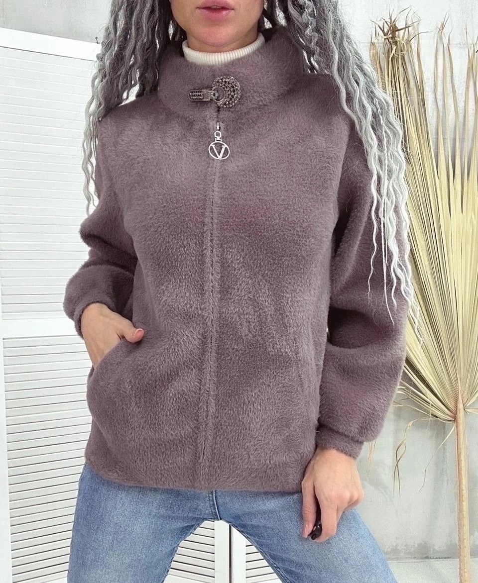 теплая кофта на молнии,куртка из альпаки,кардиган альпака,куртка альпака,теплая кофта