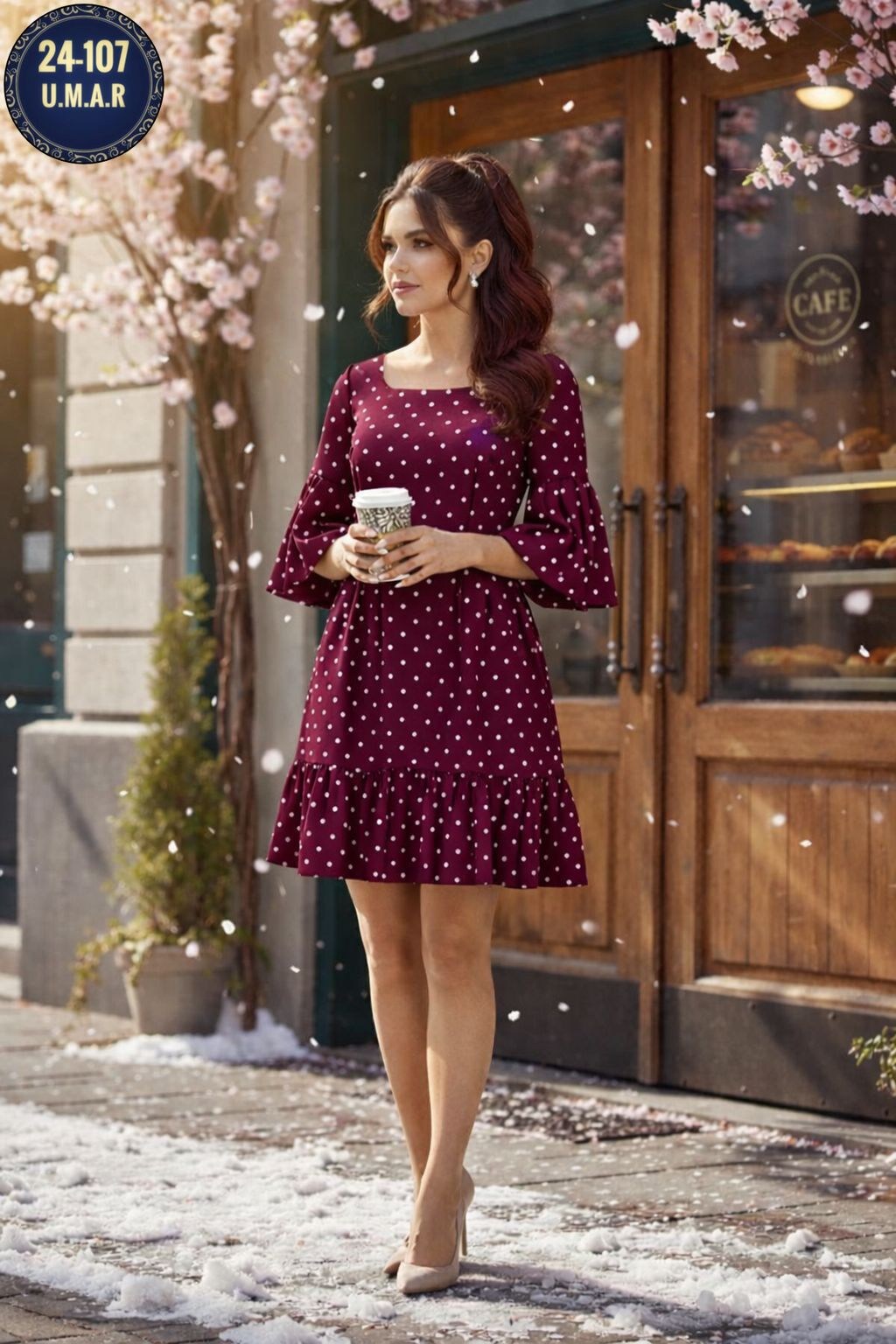 женское платье,платье,бордовое платье,женское платье в горошек,платье женское в горох